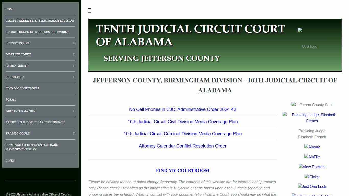 Jefferson County, Birmingham Division - 10th Judicial Circuit of Alabama