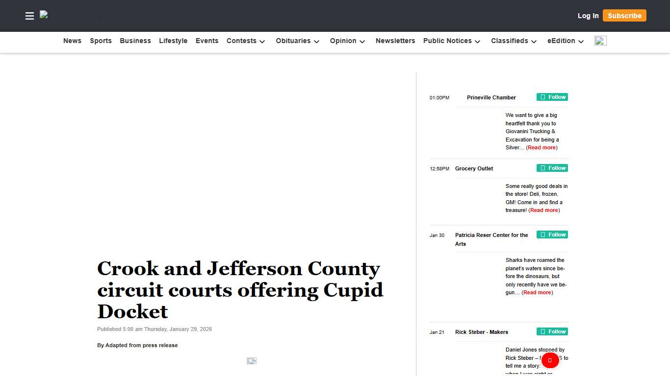 Crook and Jefferson County circuit courts offering Cupid Docket Central Oregonian